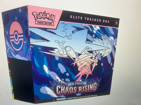 CHAOS RISING SEALED ELITE TRAINER BOX CASE. 10 BOXES.  RELEASE 5/22